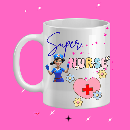 15 oz Super Nurse Coffee Mug | Nurse Appreciation Gift | Nurse Day Present, beautiful and unique RN Hero design.