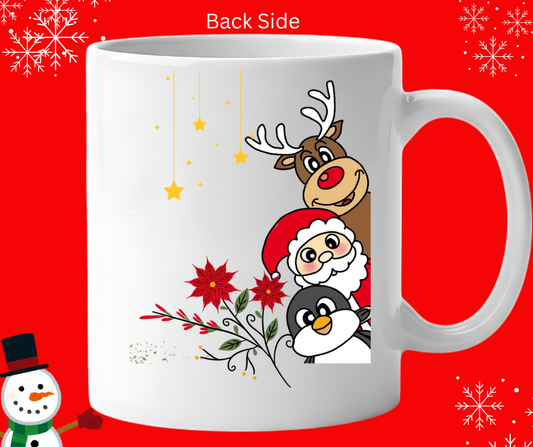 15 oz Colorful Merry Christmas Mug | Festive Holiday Coffee Cup.