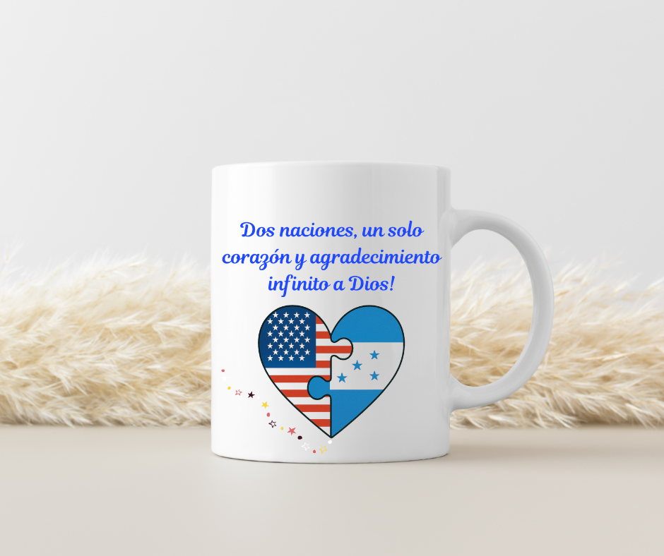 Customized white ceramic mug, 15oz