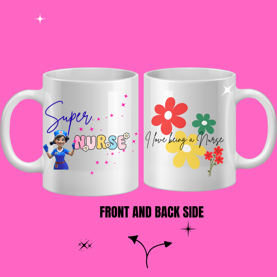Customized Nurse coffee ceramic mug, 15oz.