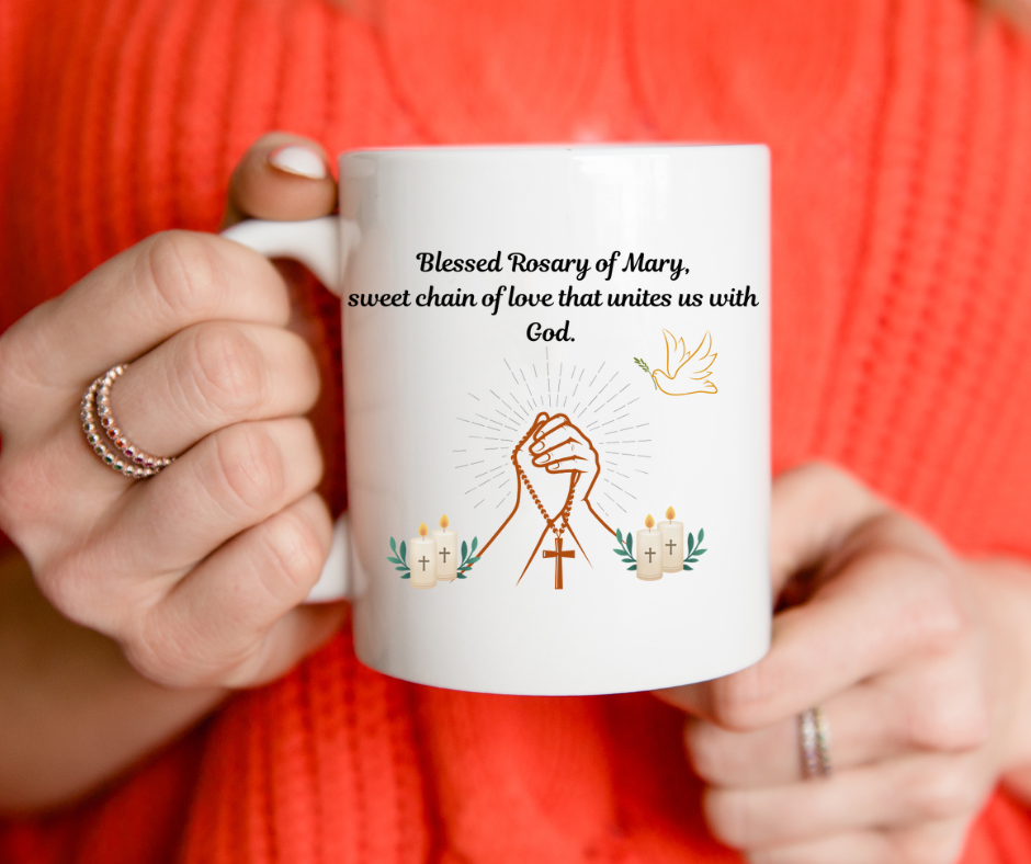 This beautiful Catholic-themed mug makes a perfect gift for someone special or treating yourself. It can be use it to enjoy coffee, tea, or any other favorite beverage.
