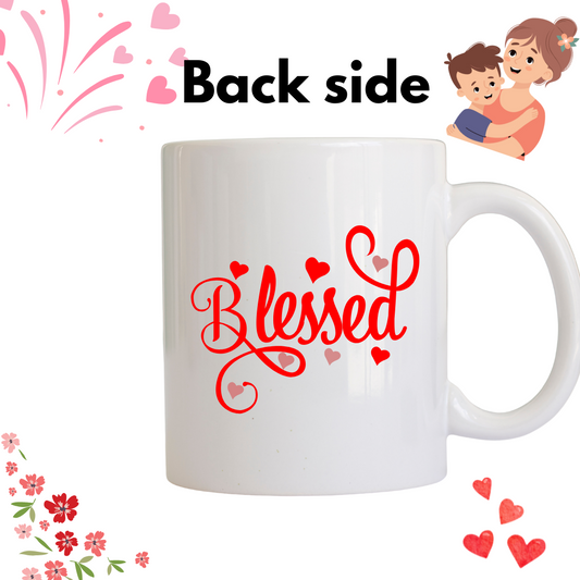 15 oz Blessed MOM Coffee Mug | Mother's Day Gift | Appreciation Present for Mom | Religious Mother's Day Cup.