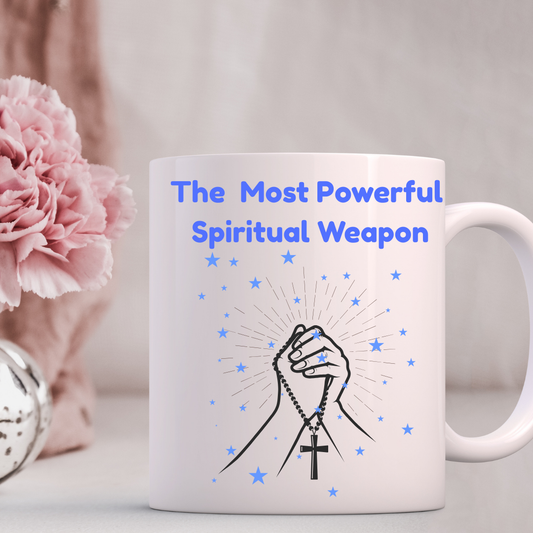 Religious ceramic mug, 15oz