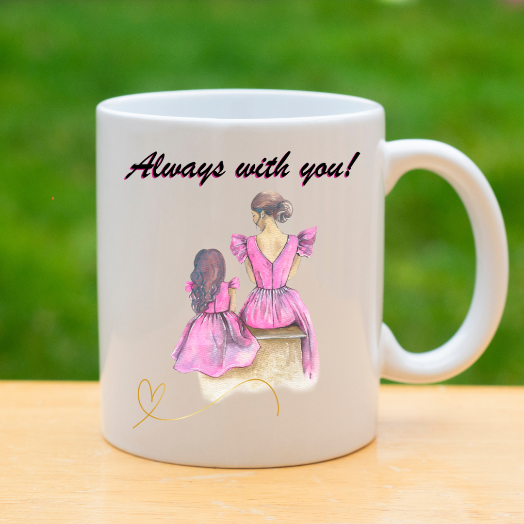 Mom and daughter design, 15 oz.