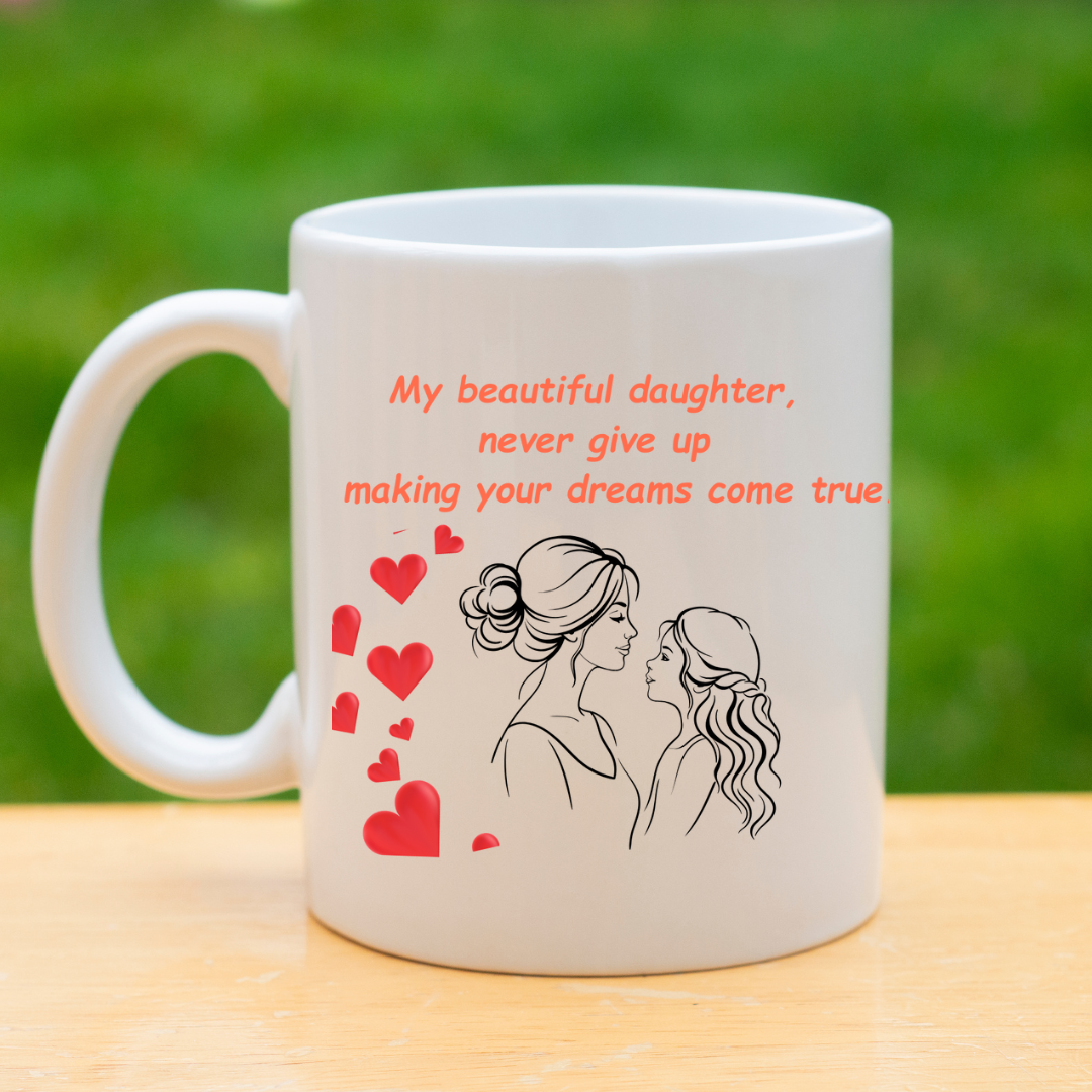 Mom and daughter design, 15 oz.